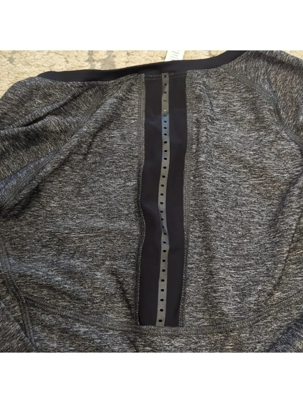 Lululemon Pace Pusher Long Sleeve Heathered Black / Black